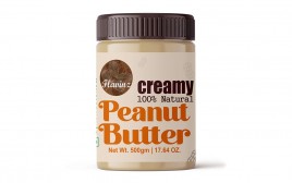 Flavinz Creamy 100% Natural Peanut Butter Unsweetened  Plastic Jar  500 grams